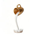 High-end 3D Floating Spilling Coffee Cup Resin Craft Decorative Coffee Cup Ornaments Suspended Cup Sculpture Desktop